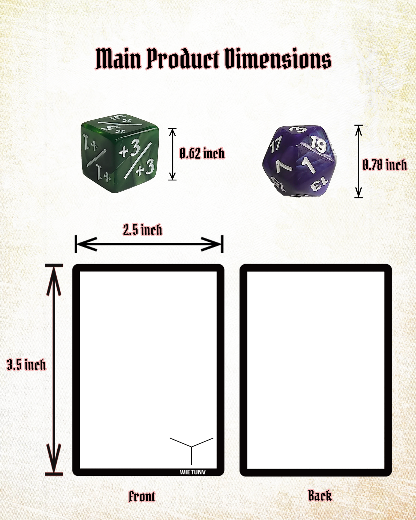 WIETUNV  MTG Dice Set 157 Pieces - D20 Spindown Life Counter with 60 Tokens for Magic The Gathering, Commander EDH Loyalty Counters, +1/+1 Counters, TCG Accessories with Storage Bags