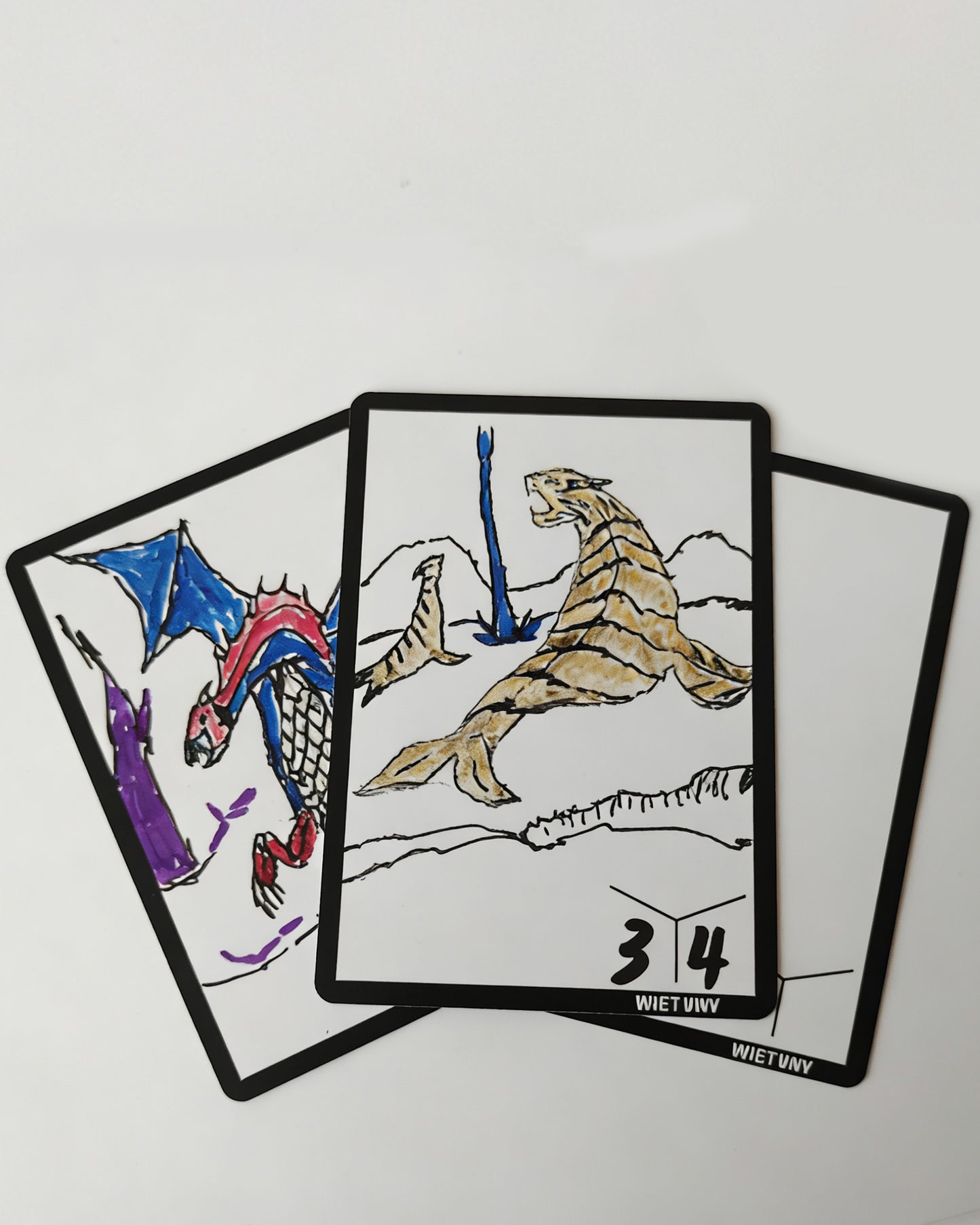 Dry Erase MTG Tokens Set of 60 Cards – with 2pcs Erasers, Reversible Reusable Double-Sided Universal Tokens Proxy Card, MTG TCG